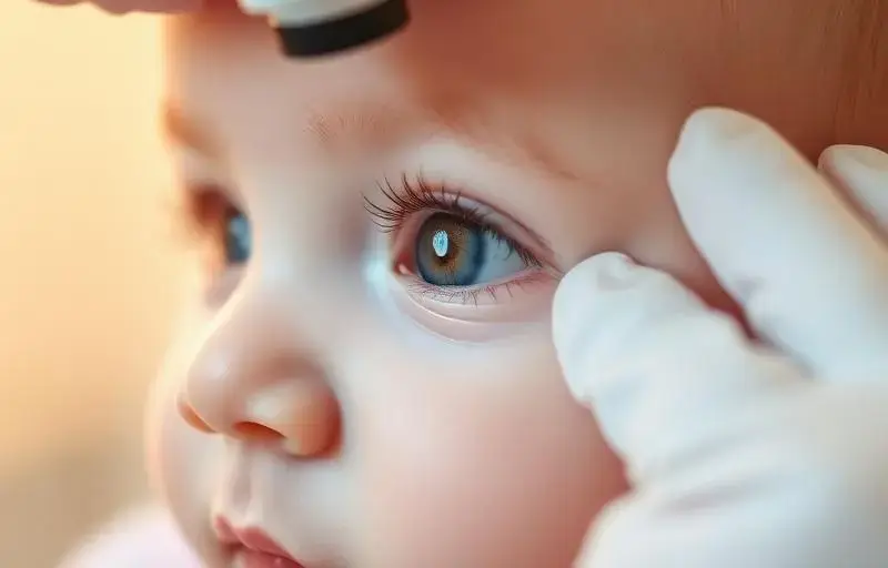 Teste do olhinho em bebê